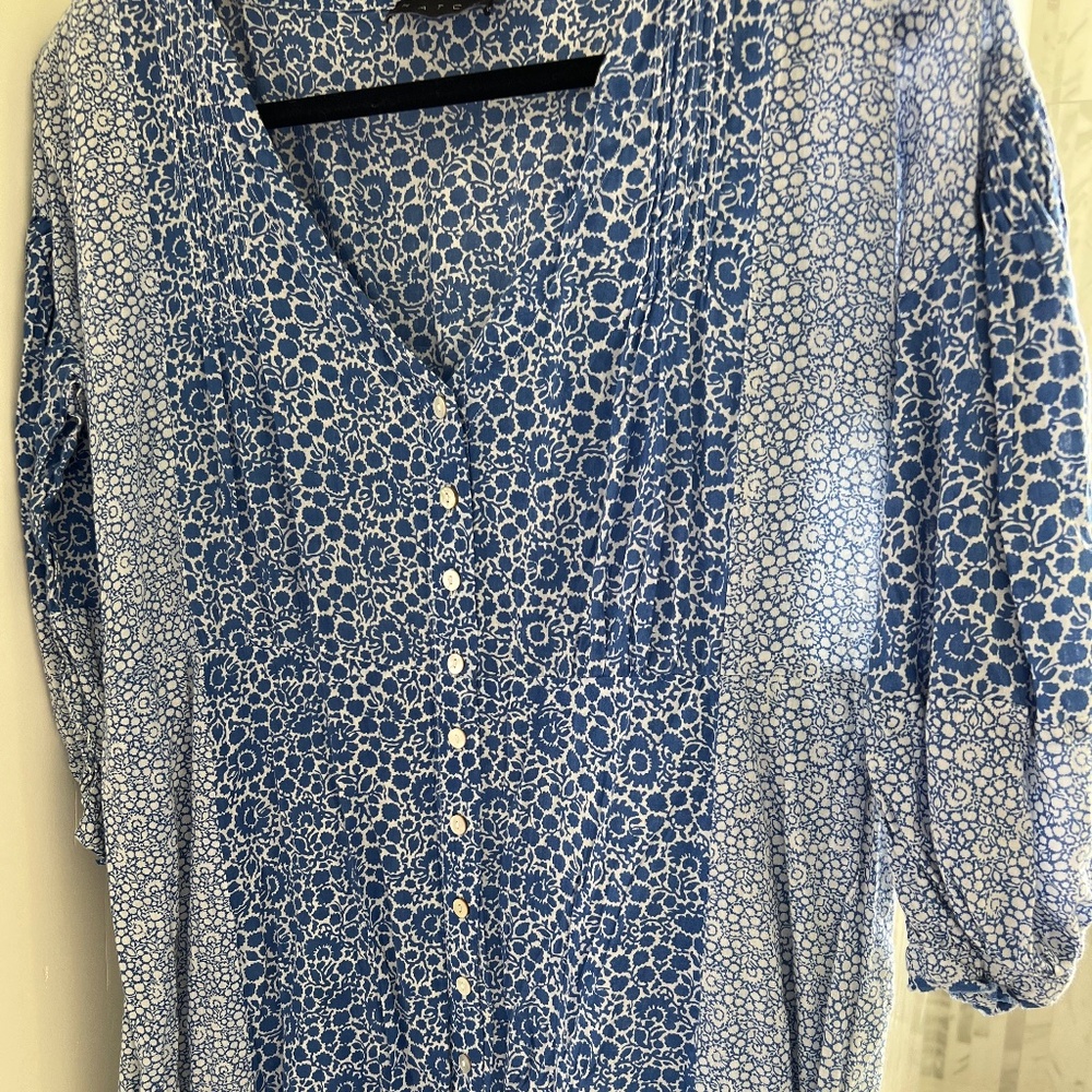 HATCH blue floral dress - size s